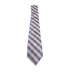 J. Ferrar Gray & Purple Plaid‎ Tie
